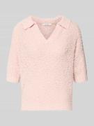 OPUS Strickshirt mit Umlegekragen Modell 'Posilly' in Hellrosa, Größe ...