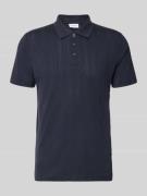 Lindbergh Regular Fit Poloshirt mit kurzer Knopfleiste in Marine, Größ...