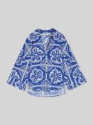 Tom Tailor Oversize Bluse aus Leinen-Viskose-Mix in Royal, Größe 34