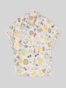 Tom Tailor Loose Fit Bluse aus Leinen-Viskose-Mix in Weiss, Größe 34