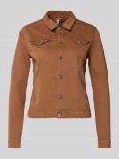 Soyaconcept Jeansjacke mit Pattentaschen Modell 'Erna' in Hellbraun, G...