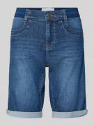 Angels Jeansshorts mit Umschlag und elastischem Bund in Dunkelblau, Gr...