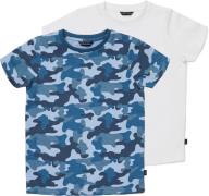 Luca &  Lola San Marino T-Shirt 2er-Pack, Blue Camouflage/White 110–11...