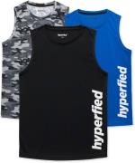 Hyperfied Bounce Tanktop 3er Pack, Black/Camo Black/Blue 140