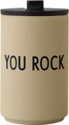 Design Letters Thermobecher You Rock, Beige