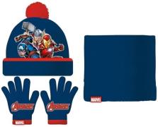 Marvel Avengers Mütze, Handschuhe und Schal, Blau