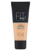 Maybelline Fit Me Matte + Poreless - 104 Soft Ivory 30 ml