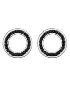 Everneed Ohrringe Crystal Silber schwarzer Stein