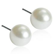 Blomdahl Natural Titanium White Pearl 8 mm