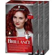 Schwarzkopf Brillance 872 Intense Red 3-pack