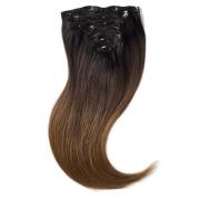 Rapunzel of Sweden Clip-on set 7 pieces 40 cm Deep Brown ColorMel