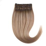 Rapunzel of Sweden Clip-on set 3 pieces 40 cm Brown Ash Blonde Ba