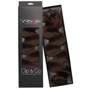 Poze Hairextensions Clip & Go Standard Wavy 55 cm  4B Chocolate B