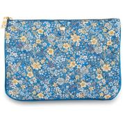 Fan Palm Blue Flower Clutch