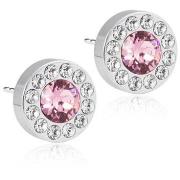 Blomdahl Silver Titanium Brilliance Halo CrySilver 8mm Light Rose