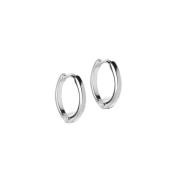 Enamel Classic Hoops 10 mm Ohrringe Silber E168S