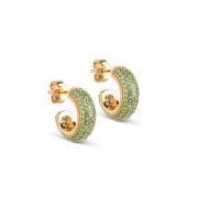 Enamel Mini Sparkling Luna Hoops Ohrringe 18 kt. Silber Vergoldet E285...