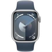 Apple Series 9 GPS 41mm Silver Case Storm Blue Sport Band MR903