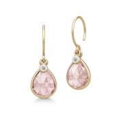 Julie Sandlau Leela Earrings Dusty Rose Ohrringe 22 kt. Silber Vergold...