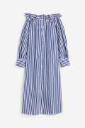 H&M Off-Shoulder-Kleid Blau/Gestreift, Alltagskleider in Größe M. Farb...