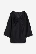 H&M Twillkleid aus Seidenmix Schwarz, Party kleider in Größe 44. Farbe...