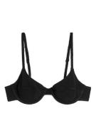 Arket Crinkle-Bikini-Oberteil mit Bügeln Schwarz in Größe 75A. Farbe: ...