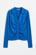 H&M Geripptes Jerseyshirt Blau, Tops in Größe XS. Farbe: Blue