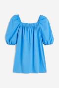 H&M Baumwollkleid mit Puffärmeln Blau, Alltagskleider in Größe XS. Far...