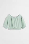 H&M Shirt mit Puffärmeln Hellgrün, T-Shirts & Tops in Größe 140. Farbe...