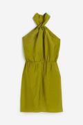 H&M Neckholderkleid Olivgrün, Party kleider in Größe XL. Farbe: Olive ...