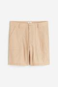 H&M Shorts aus Leinenmix Relaxed Fit Beige in Größe W 34