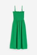H&M Gesmoktes Kleid Grün, Alltagskleider in Größe XXXL. Farbe: Green