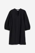 H&M Tunikakleid aus Leinenmischung Schwarz, Alltagskleider in Größe S....
