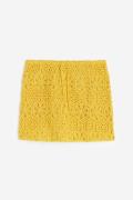 H&M Strandrock im Häkellook Gelb, Strandkleidung in Größe XL. Farbe: Y...