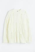 H&M Trashed Pullover Cremefarben in Größe S. Farbe: Cream