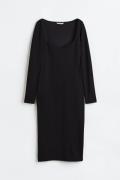 H&M Bodycon-Kleid Schwarz, Party kleider in Größe XL. Farbe: Black