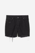 H&M+ Curvy Fit Bermuda High Denim Shorts Schwarz in Größe 44. Farbe: B...