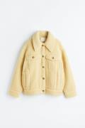 H&M Jacke aus Teddyfleece Hellbeige, Jacken in Größe XS. Farbe: Light ...