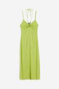 H&M Slipkleid mit Perlendetail Olivgrün, Alltagskleider in Größe XS. F...