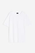 H&M T-Shirt mit Tasche Regular Fit Weiß in Größe S. Farbe: White