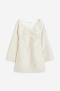 H&M Twillkleid aus Seidenmix Weiß, Party kleider in Größe 42. Farbe: W...