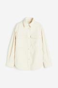 H&M Shacket aus Twill Cremefarben, Jacken in Größe XS. Farbe: Cream