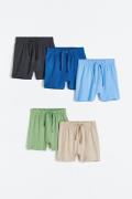 H&M 5er-Pack Shorts aus Baumwolljersey Blau/Hellblau in Größe 50. Farb...