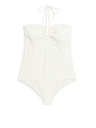 Arket Neckholder-Badeanzug Weiß, Badeanzüge in Größe 40. Farbe: White