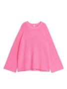 Arket Pullover aus Baumwollmix Rosa in Größe S. Farbe: Pink