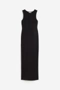 H&M MAMA Geripptes Kleid Schwarz, Kleider in Größe XL. Farbe: Black
