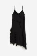 H&M Volantkleid Schwarz, Alltagskleider in Größe S. Farbe: Black