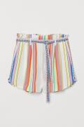 H&M Shorts aus Lyocellmix Weiß/Gestreift in Größe XXL. Farbe: White/st...