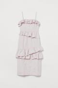 H&M Kleid mit Volants Hellrosa, Alltagskleider in Größe 48. Farbe: Lig...