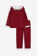 H&M 2-teiliges Baumwollset Dunkelrot, Kleidung Sets in Größe 104. Farb...